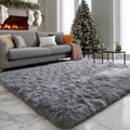 PAGISOFE 8x10 Living Room Rug Grey - Soft Thick Shaggy Area Rug