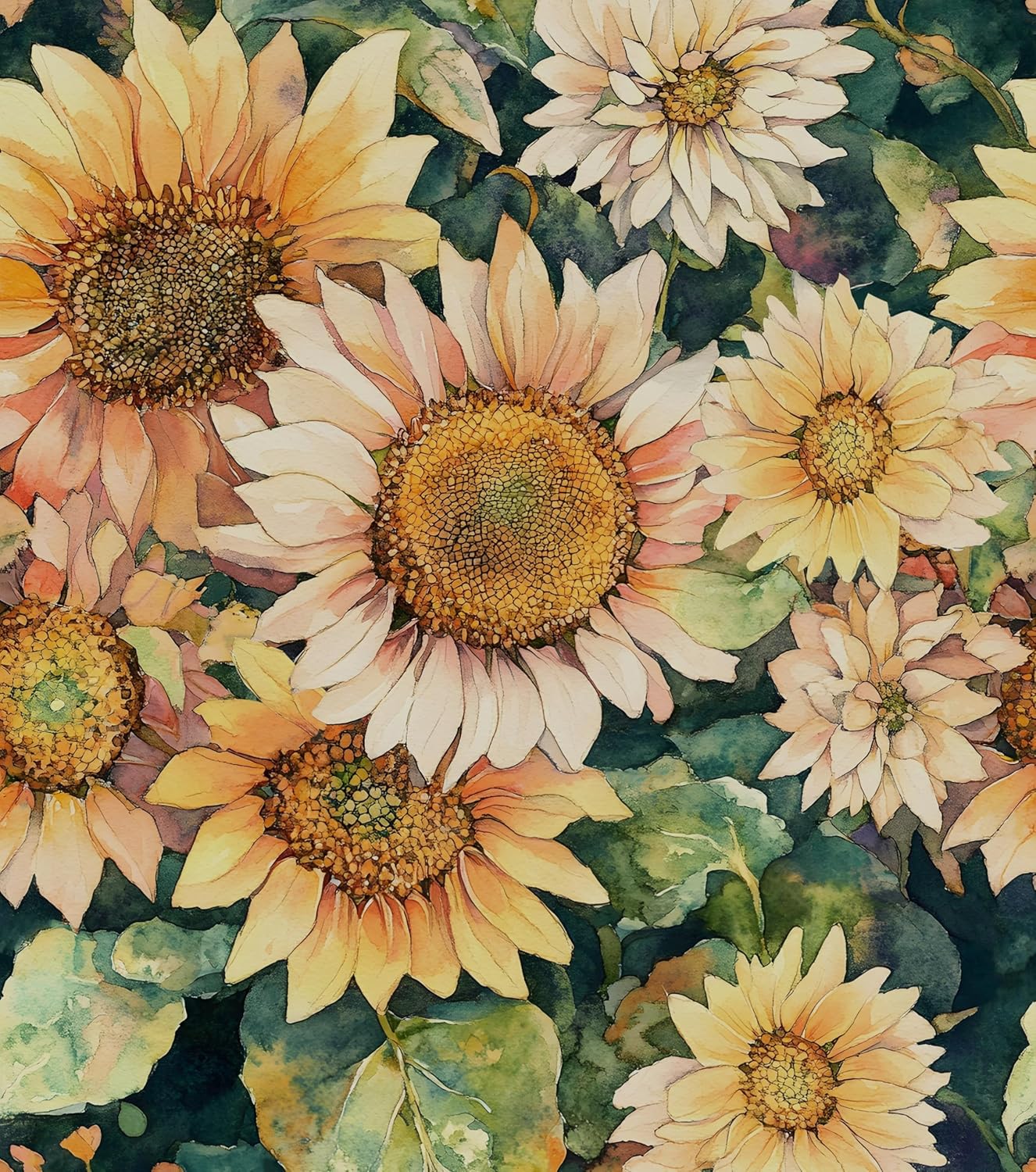 Sunflower Wallpaper Peel and Stick for Elegant Home Decor