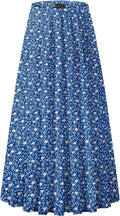 NASHALYLY Women's Chiffon High Waist Pleated Maxi Skirt - Flowy A-Line