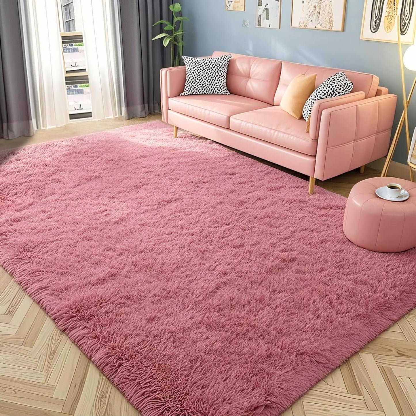 HQAYW Fluffy Area Rugs for Living Room Bedroom, Ultra Soft 5x8