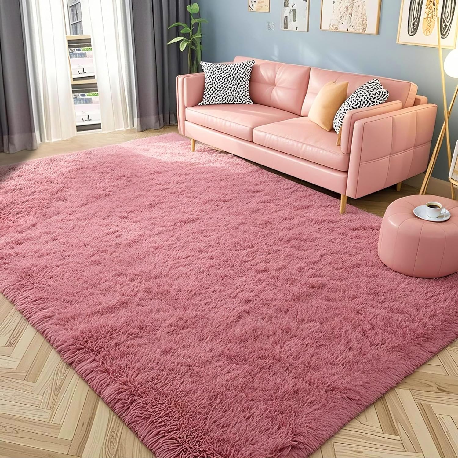 HQAYW Fluffy Area Rugs for Living Room Bedroom, Ultra Soft 5x8