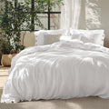 Bedsure Linen Duvet Cover Queen Size - Breathable Cotton Linen Blend