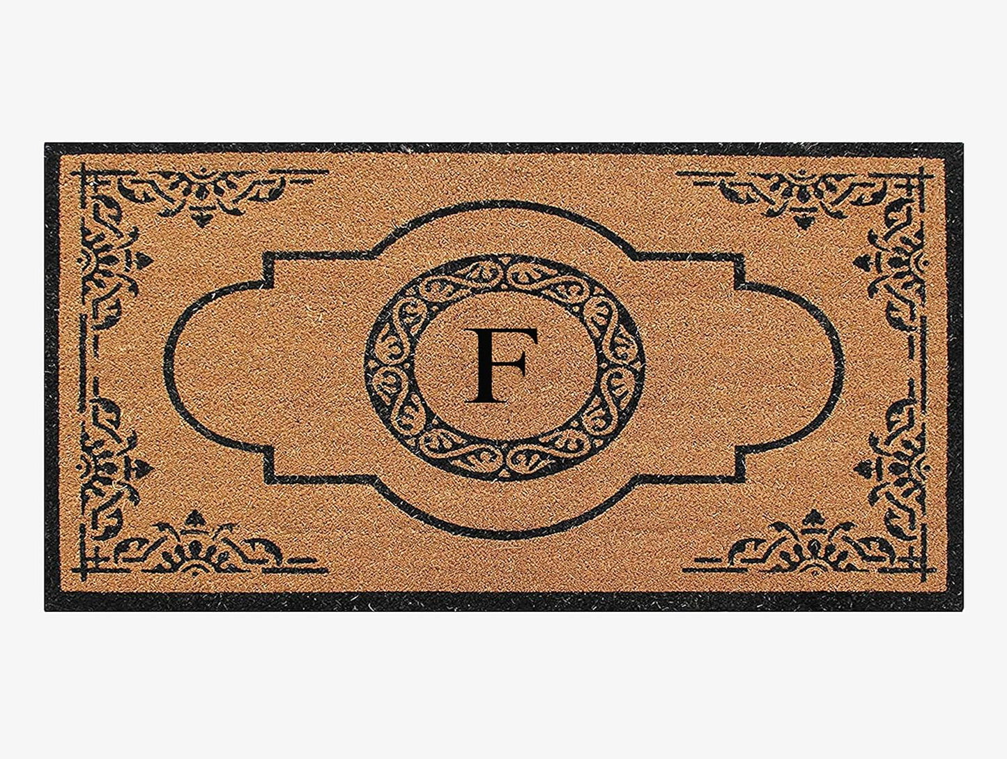 A1 Home Collections Natural Coir Monogrammed Door Mat