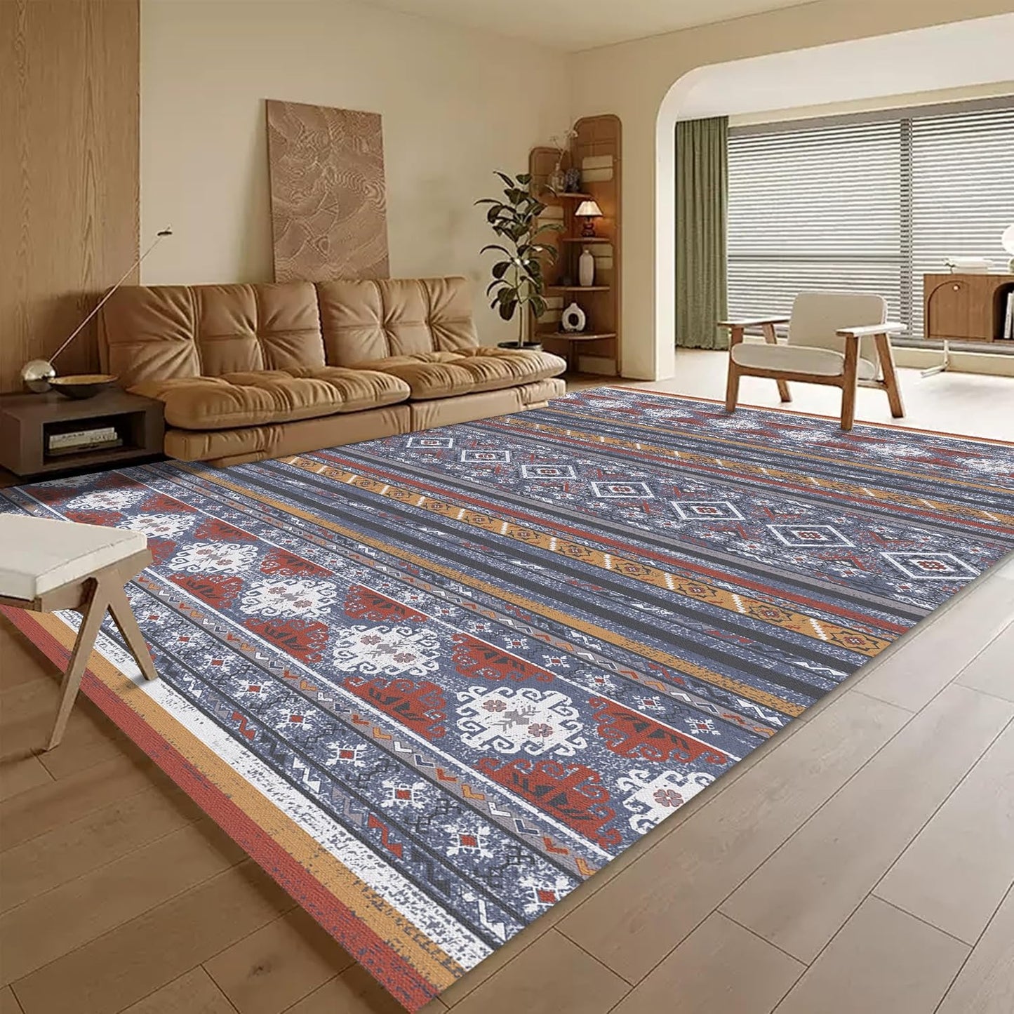Washable Area Rugs 8ft x 10ft - Moroccan-Inspired Elegance