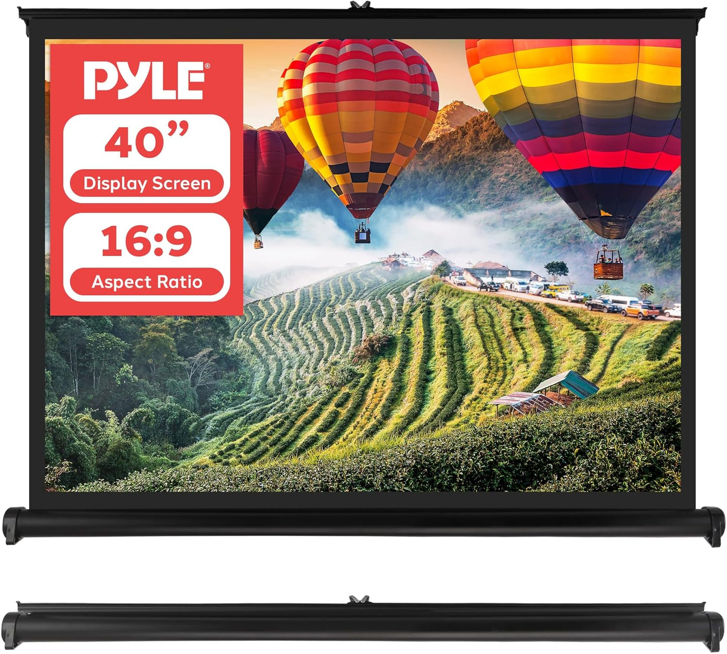 Pyle Portable Projector Screen - Easy Pull Out System for Ultimate Mobility