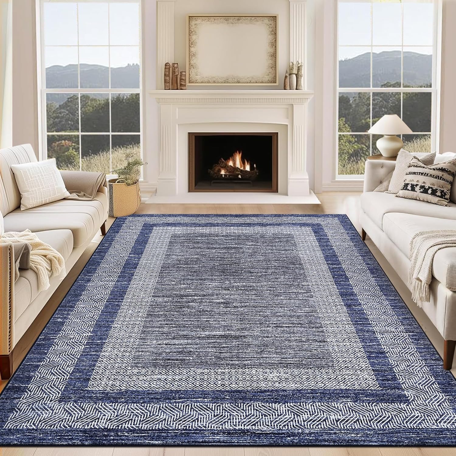 Modern Geometric Area Rug 5x7 for Stylish Home Decor