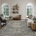 Bavni Washable Rug 8x10 Area Rug - Low Pile Vintage Look