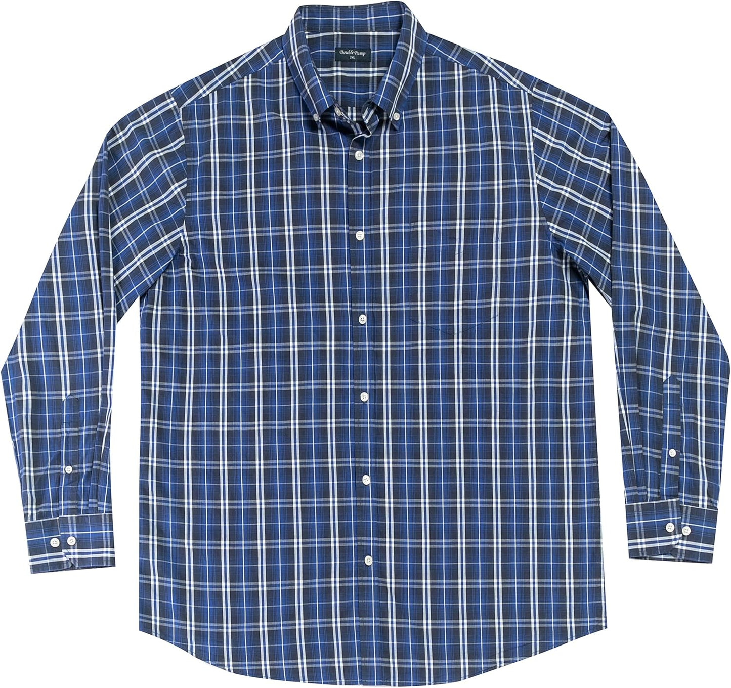 Double Pump Big and Tall Shirts for Men Long Sleeve Button Down