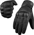 Motorcycle Gloves - Premium Perforated Leather with Knuckle Protection