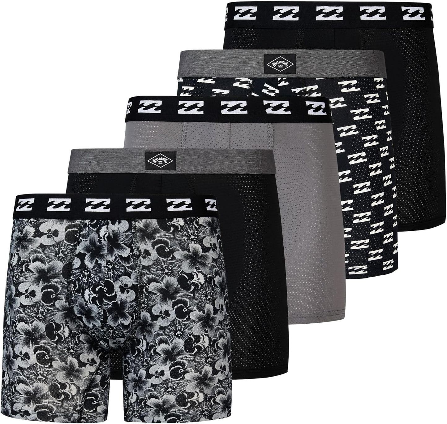 Billabong Mens Underwear 5 Pack Microfiber Boxer Briefs Review