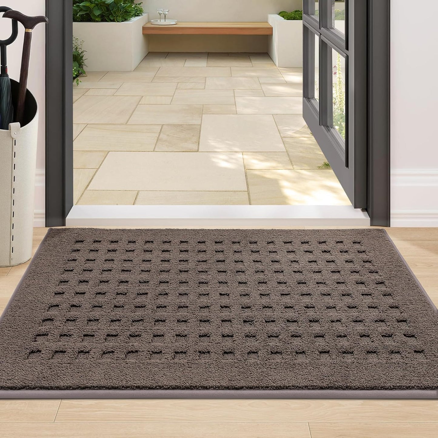BEQHAUSE Waffle Door Mats Indoor for Muddy Paws and Shoes