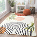Washable Mid Century Modern Rug for Stylish Boho Aesthetic Decor