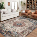 vivorug 6x9 Area Rug - Ultra-Soft Washable Vintage Non-Slip Rug