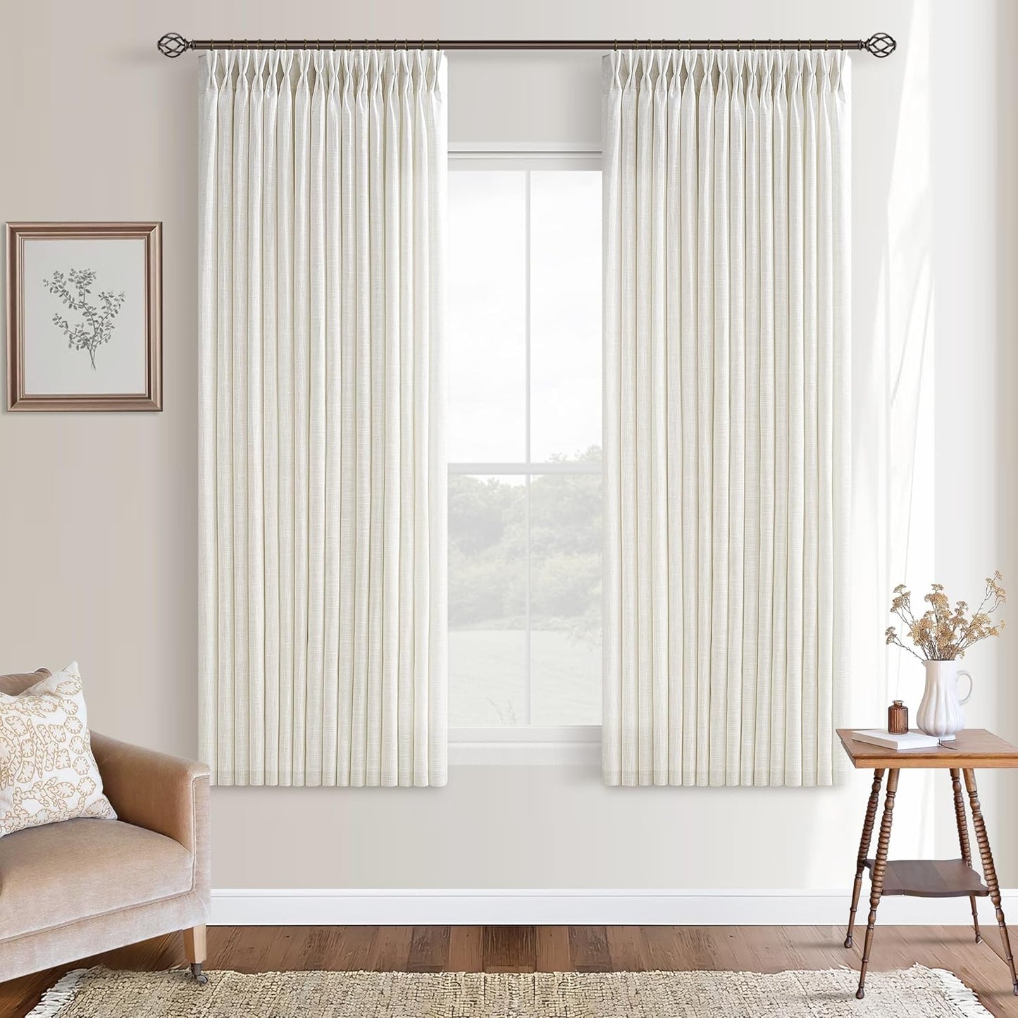 Light Filtering Dining Room Curtains for Small Windows 63 in