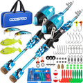 ODDSPRO Pink Fishing Rod for Kids - Portable Telescopic Combo Set