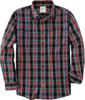 Mens Button Up Shirt Long Sleeve Plaid Cotton - Casual Button Down