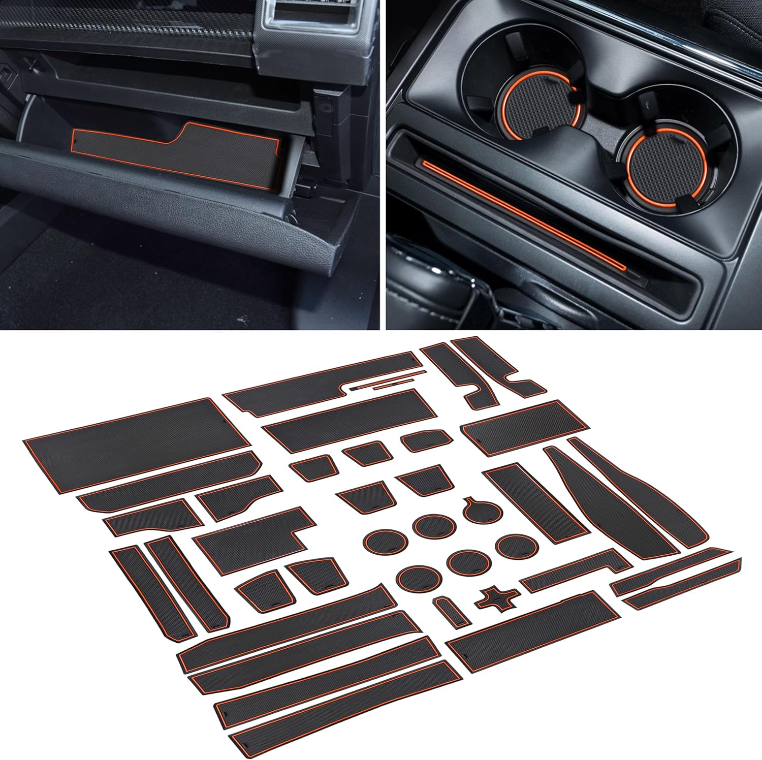 Non-Slip Anti Dust Cup Holder Insert for Ford F150 2021-2025
