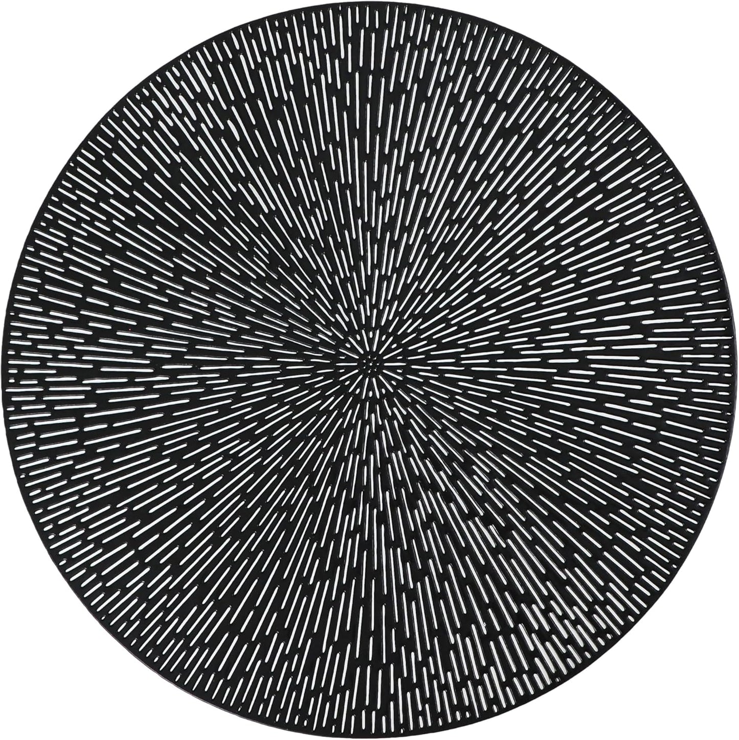 Elegant Black Vinyl Placemats Set of 18 for Dining Tables