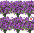 Ouddy Decor 24 Bundles Artificial Flowers for Outdoors - UV Resistant