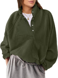 ANRABESS Women Fuzzy Fleece Pullover Sherpa Jacket - Warm Loose Fit