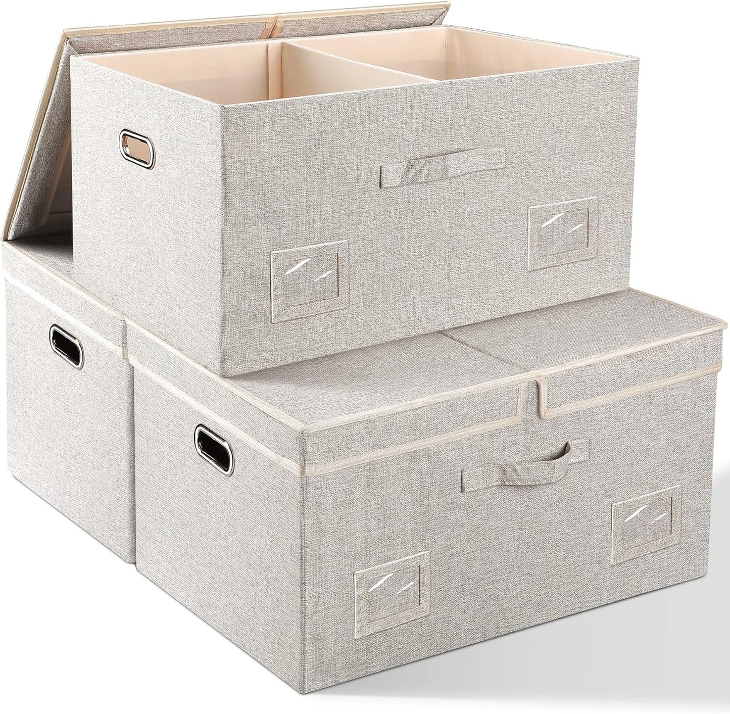 Extra Large Decorative Storage Bins with Lids for Organization