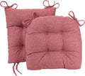 Dusty Rose Rocking Chair Cushion Set 17x17 in - Thick Tufted Comfort
