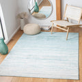 SAFAVIEH Adirondack Area Rug 4 ft Square - Modern Ombre, Aqua & Ivory