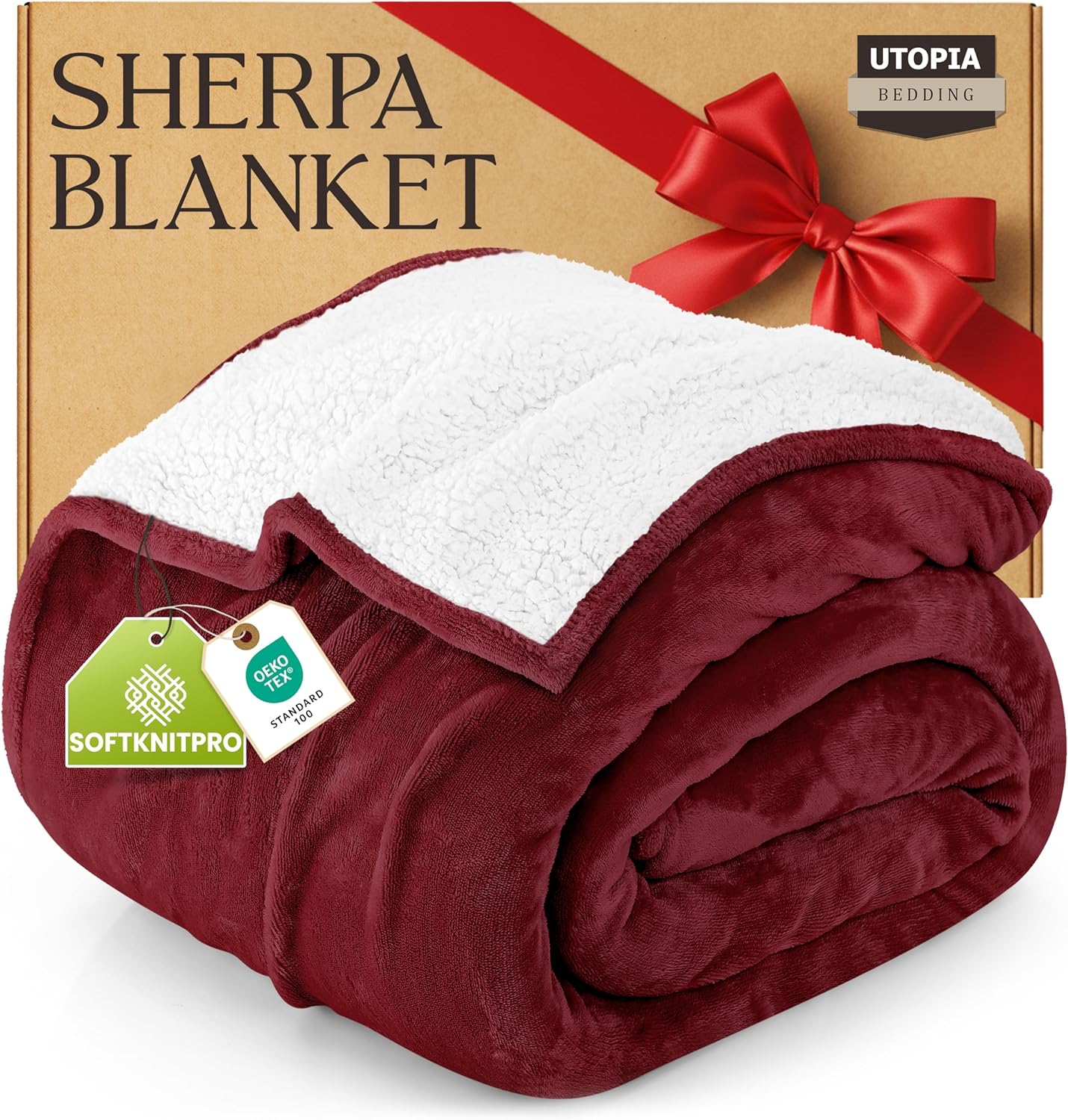 Utopia Bedding Sherpa Blanket King Size - Soft Plush Fleece