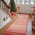 Moroccan Christmas Hallway Runner Rug for Cozy Holiday Decor