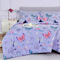 Twin Comforter Set for Girls - Purple Butterfly 6-Piece