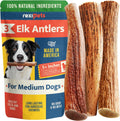 100% Natural Elk Antlers for Dogs (3 Pack) - Long-Lasting Chews