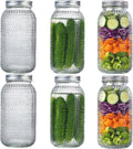 64 oz Mason Jars Wide Mouth 6 Pack - Tight Seal Food Storage