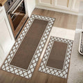 COSY HOMEER Washable Kitchen Rugs Set of 2 - Non-Slip, Absorbent