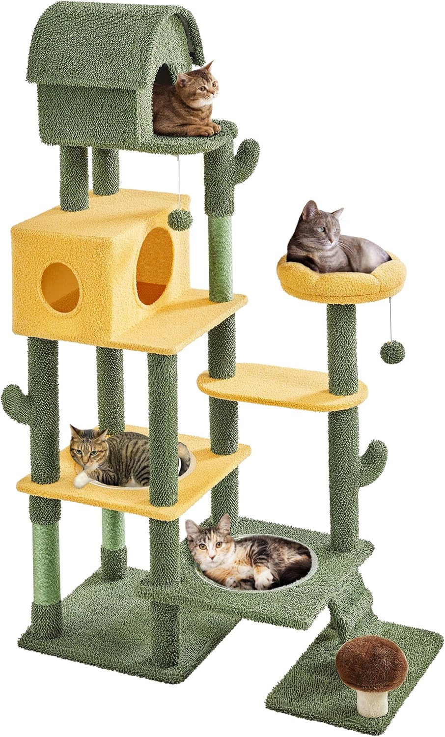 Yaheetech Cactus Cat Tree: Multi-Level Cat Tower for Fun