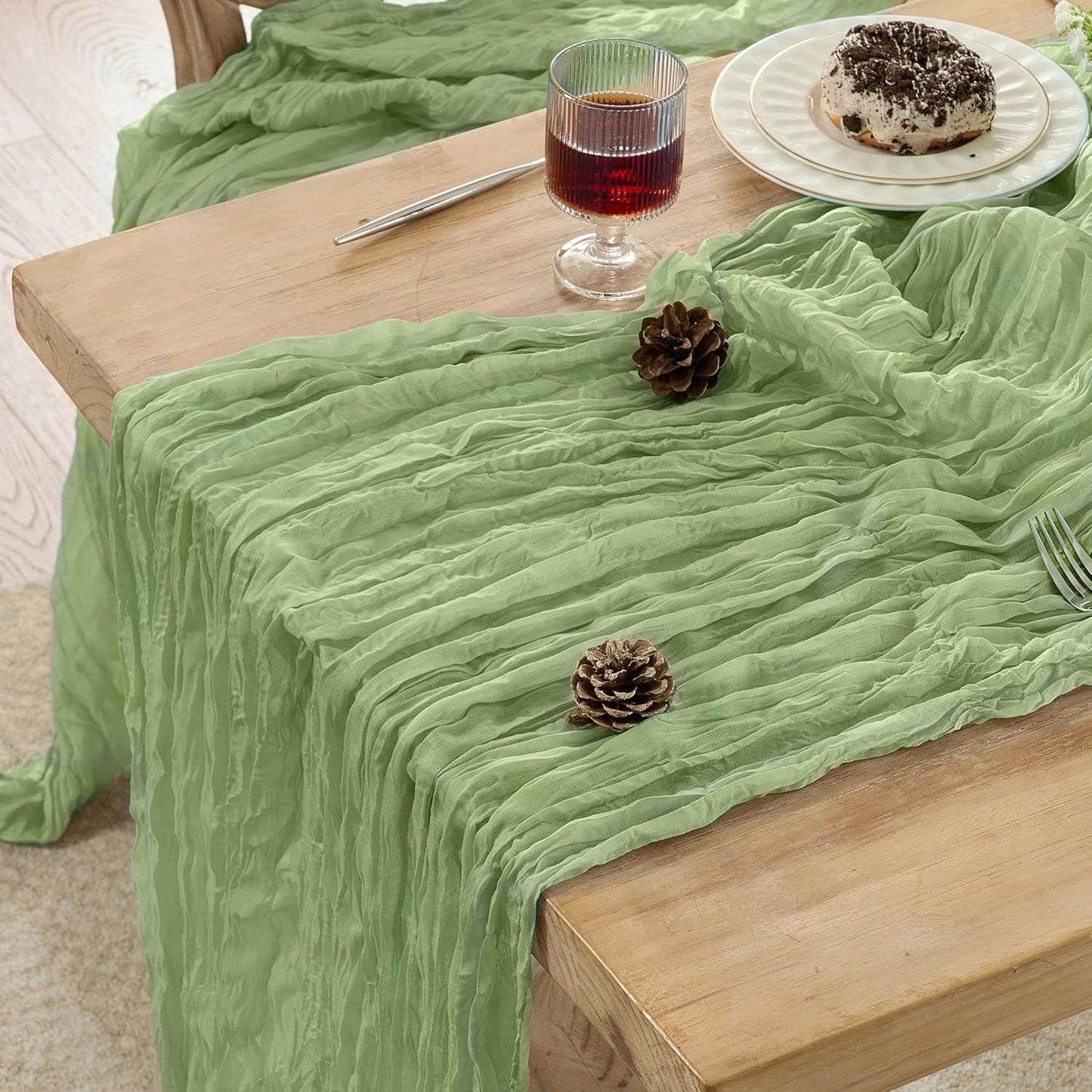 12 Pack Cheesecloth Table Runner 120 Inch for Rustic Decor