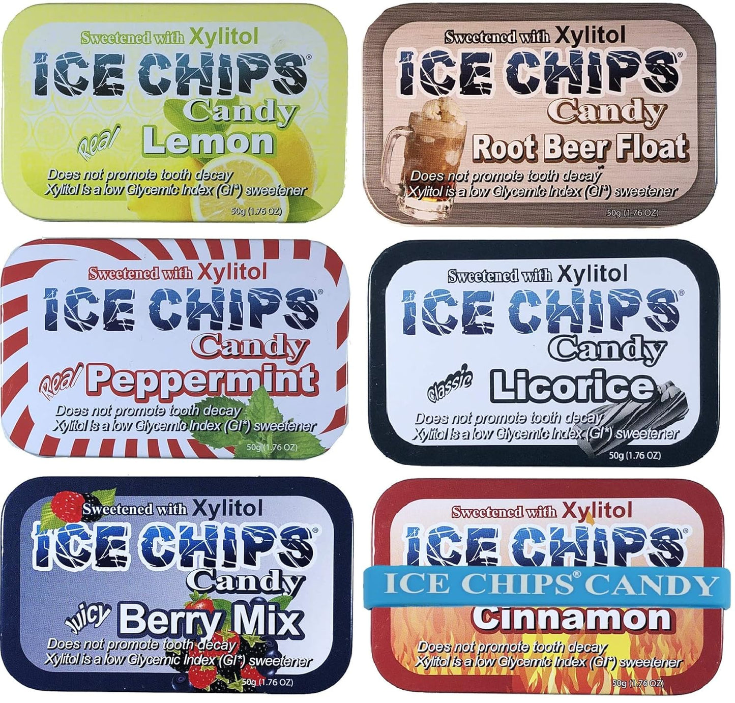ICE CHIPS Xylitol Candy Variety Pack for Low Carb Treats