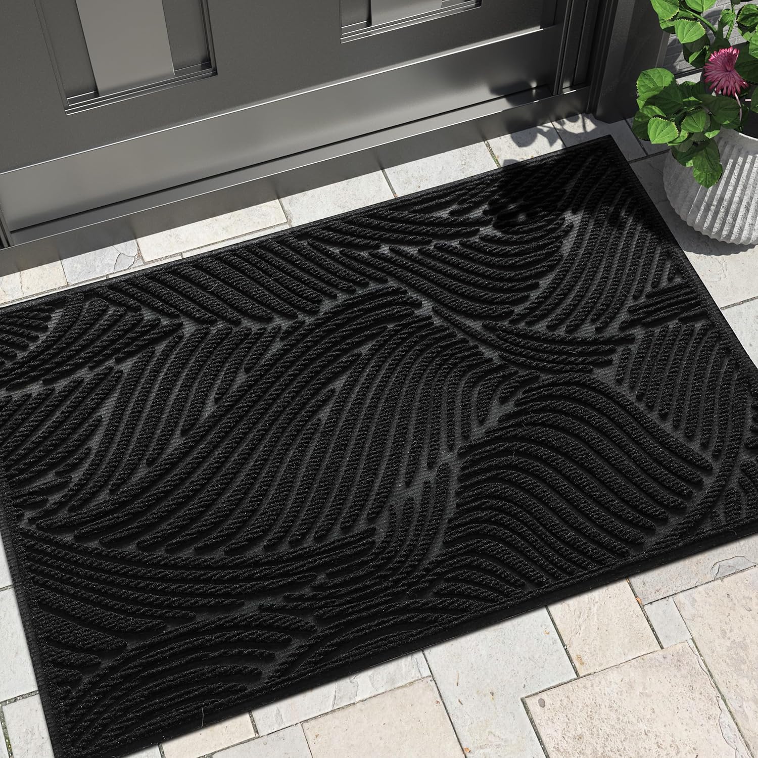Yimobra Large Door Mat 36x24 - Waterproof Non-Slip Welcome Mat