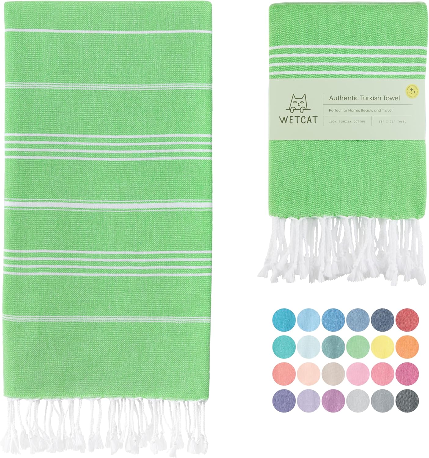 WETCAT Turkish Beach Towel Oversized - Ultra Soft & Quick Drying