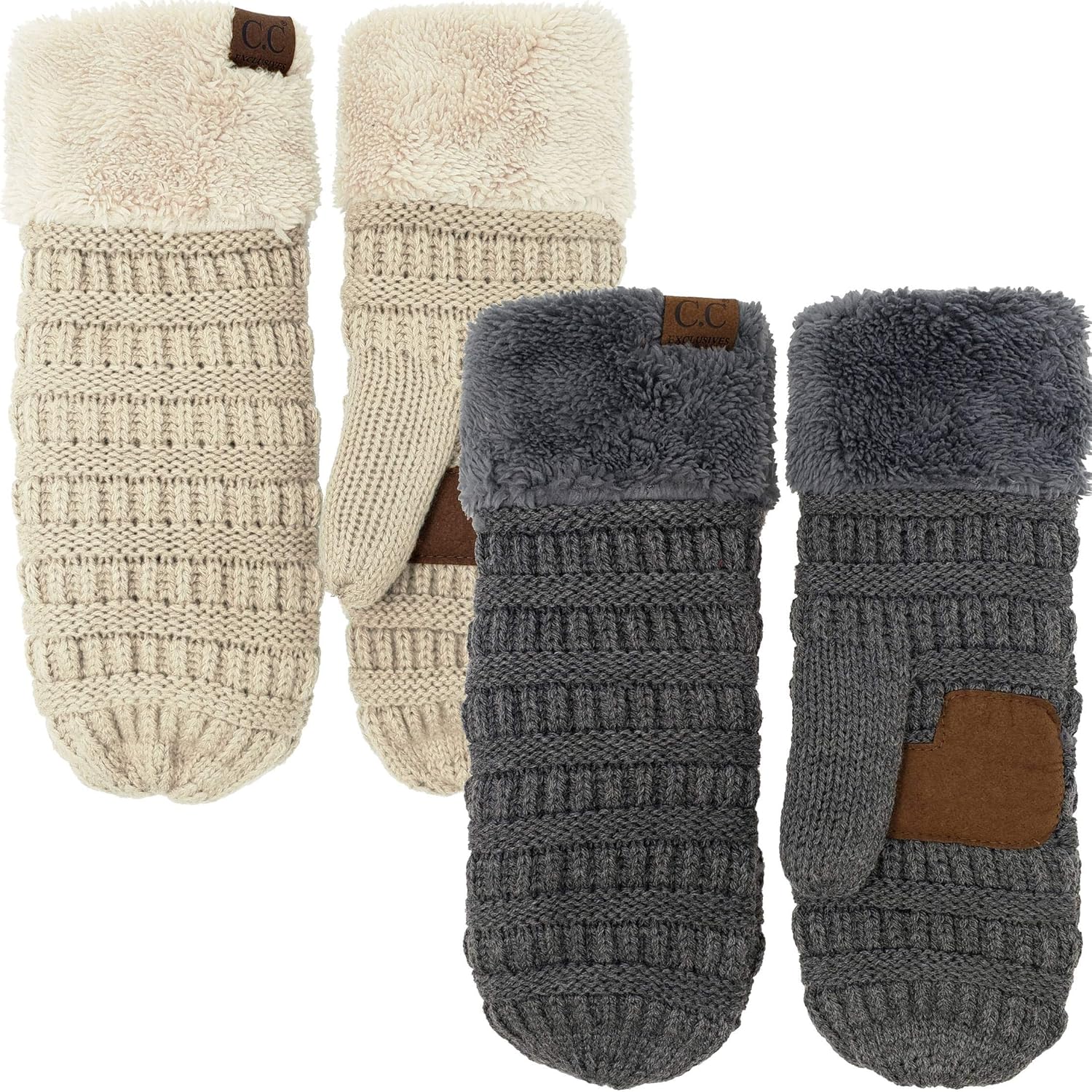Fleece Lined Womens Winter Gloves - Cozy Mittens for Style