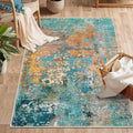 Lahome Contemporary Abstract 3x5 Area Rug - Soft Non-Slip Mat