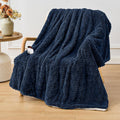 Electric Heated Throw Blanket Jacquard Shaggy Sherpa - Fast Heating