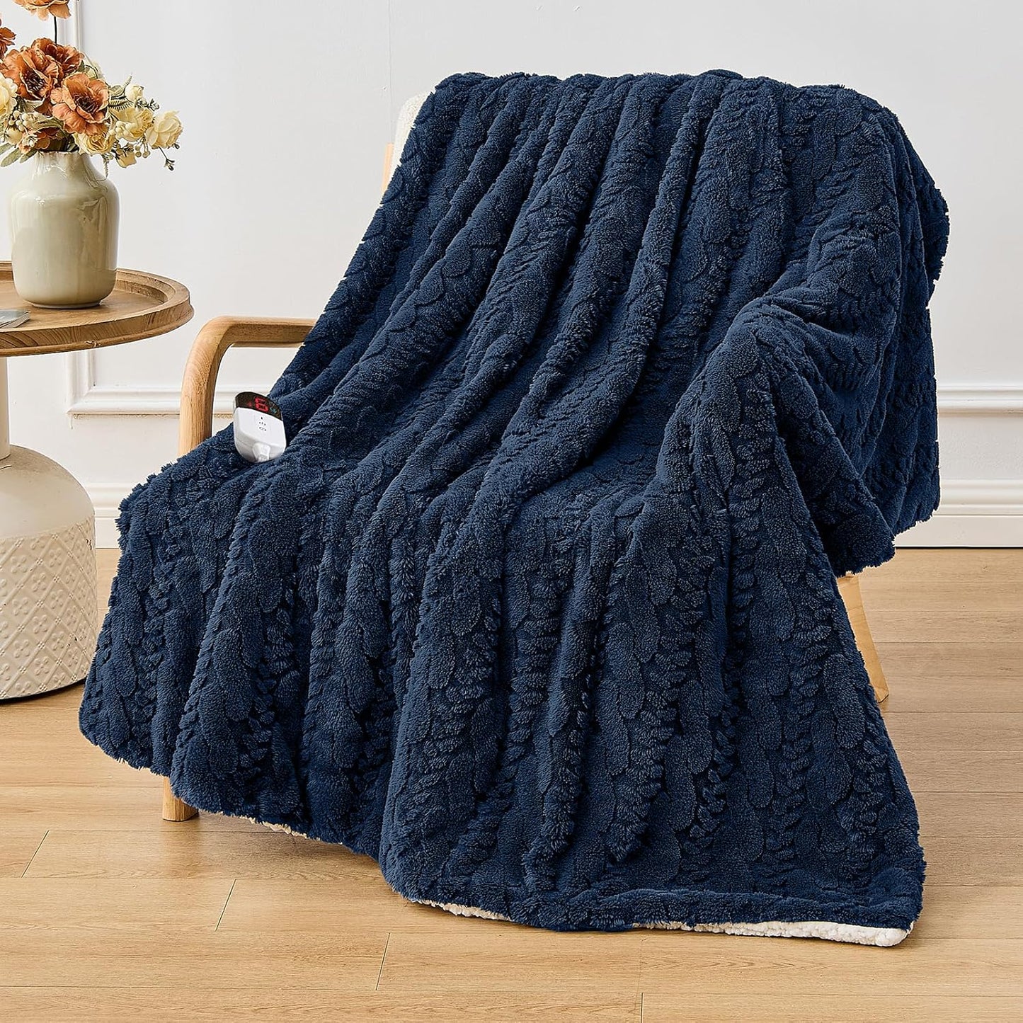 Electric Heated Throw Blanket with 6 Heating Levels for Comfort