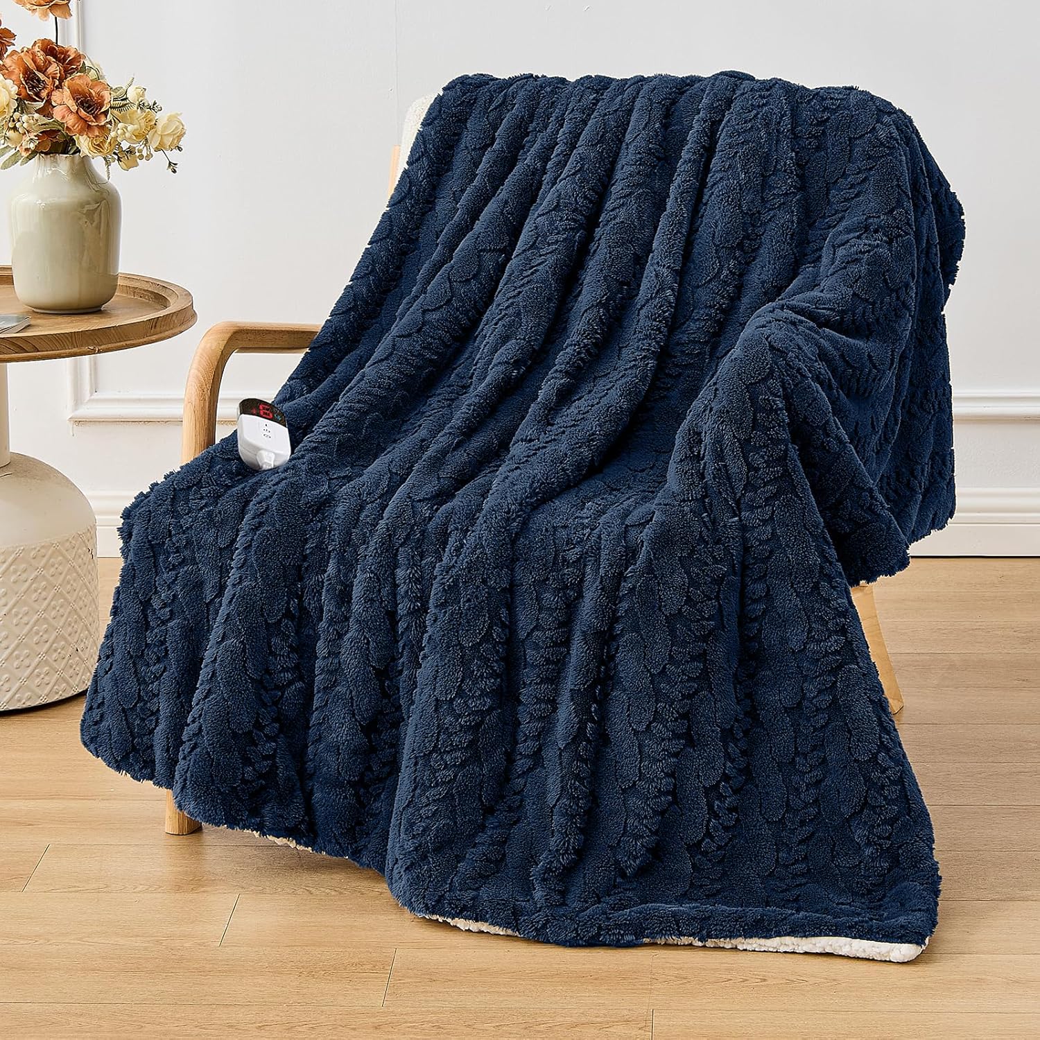 Electric Heated Throw Blanket with 6 Heating Levels for Comfort
