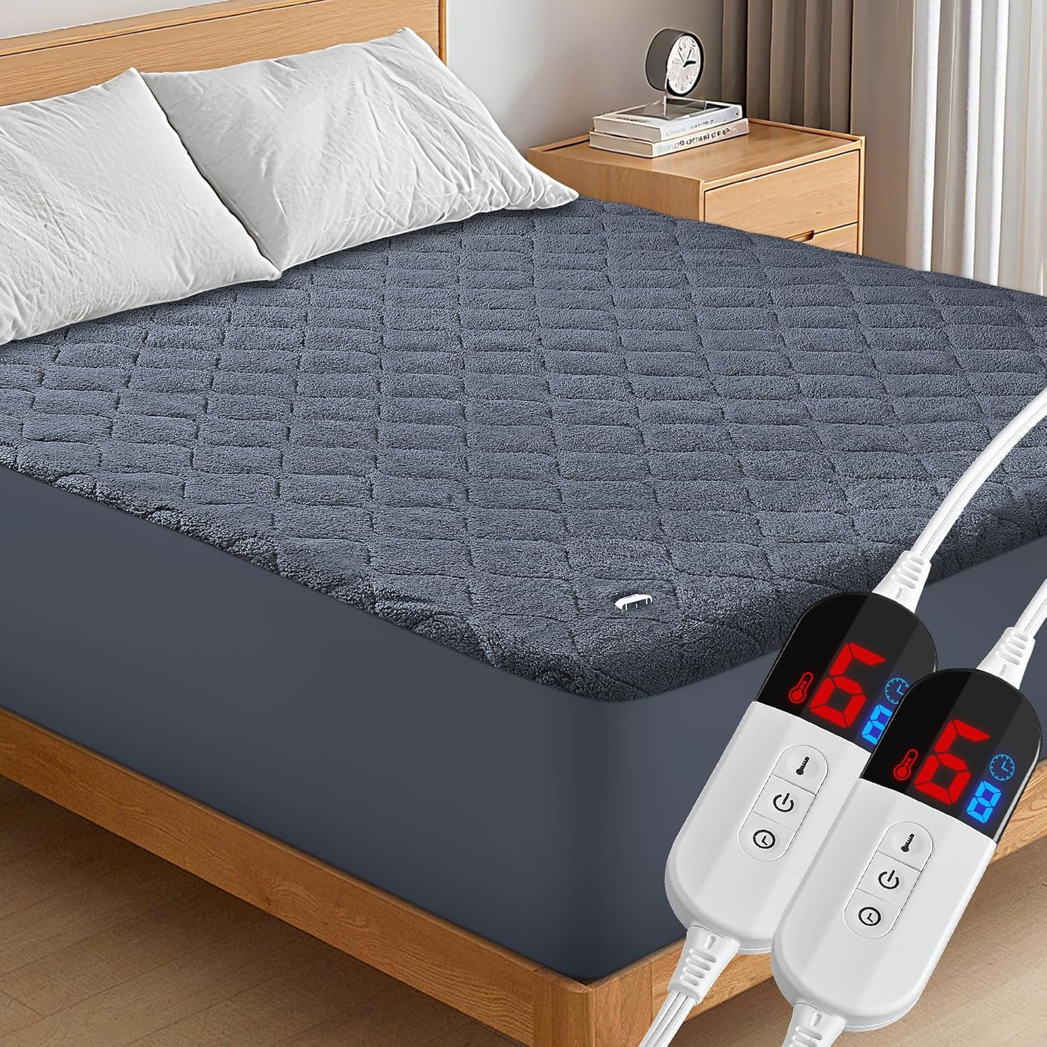 Heated Mattress Pad Queen Size with Dual Control for Comfort