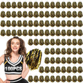 Hanaive 100Pcs Metallic Cheerleading Pom Poms for Team Spirit