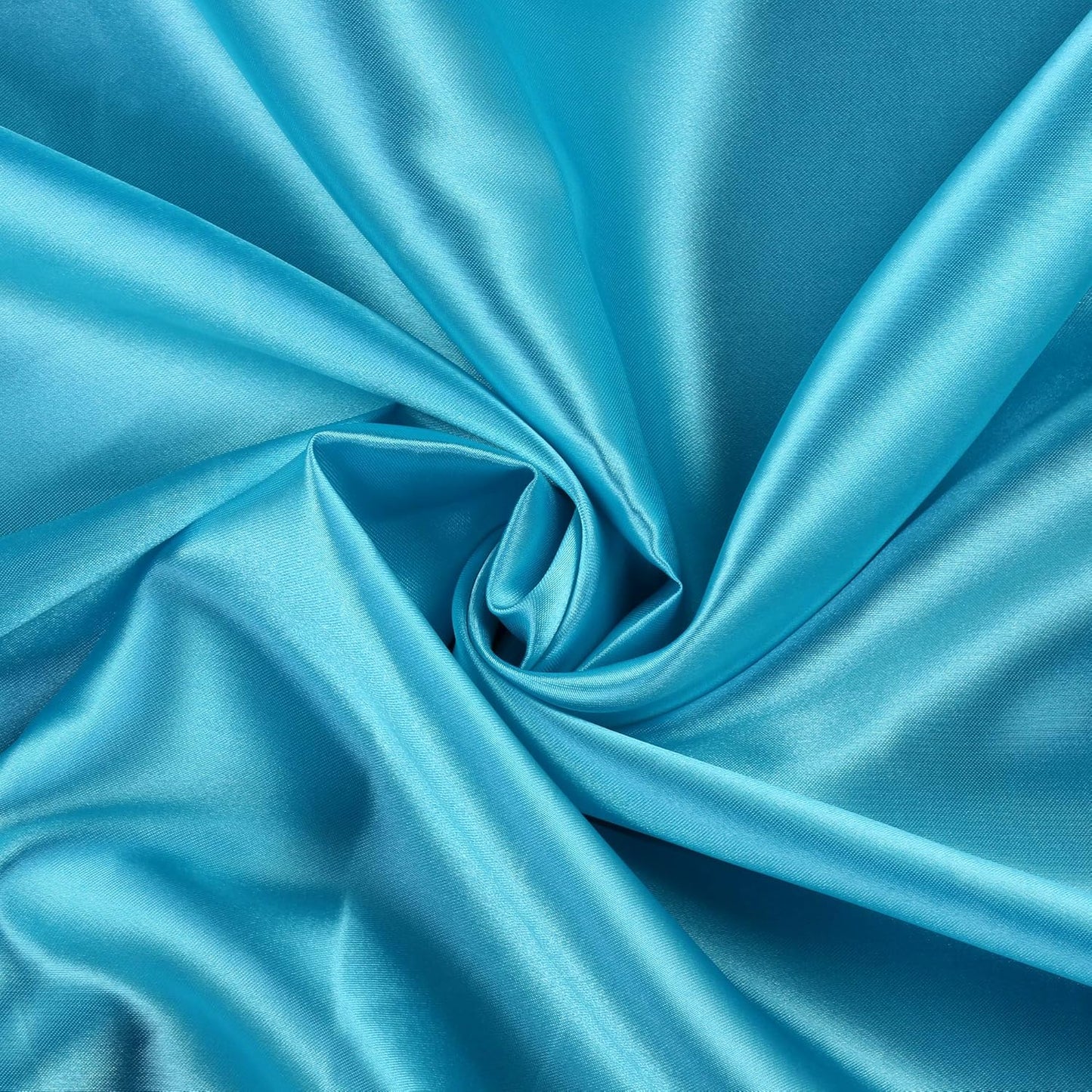MDS Pack of 35 Yards Turquoise Charmeuse Satin Fabric for Events