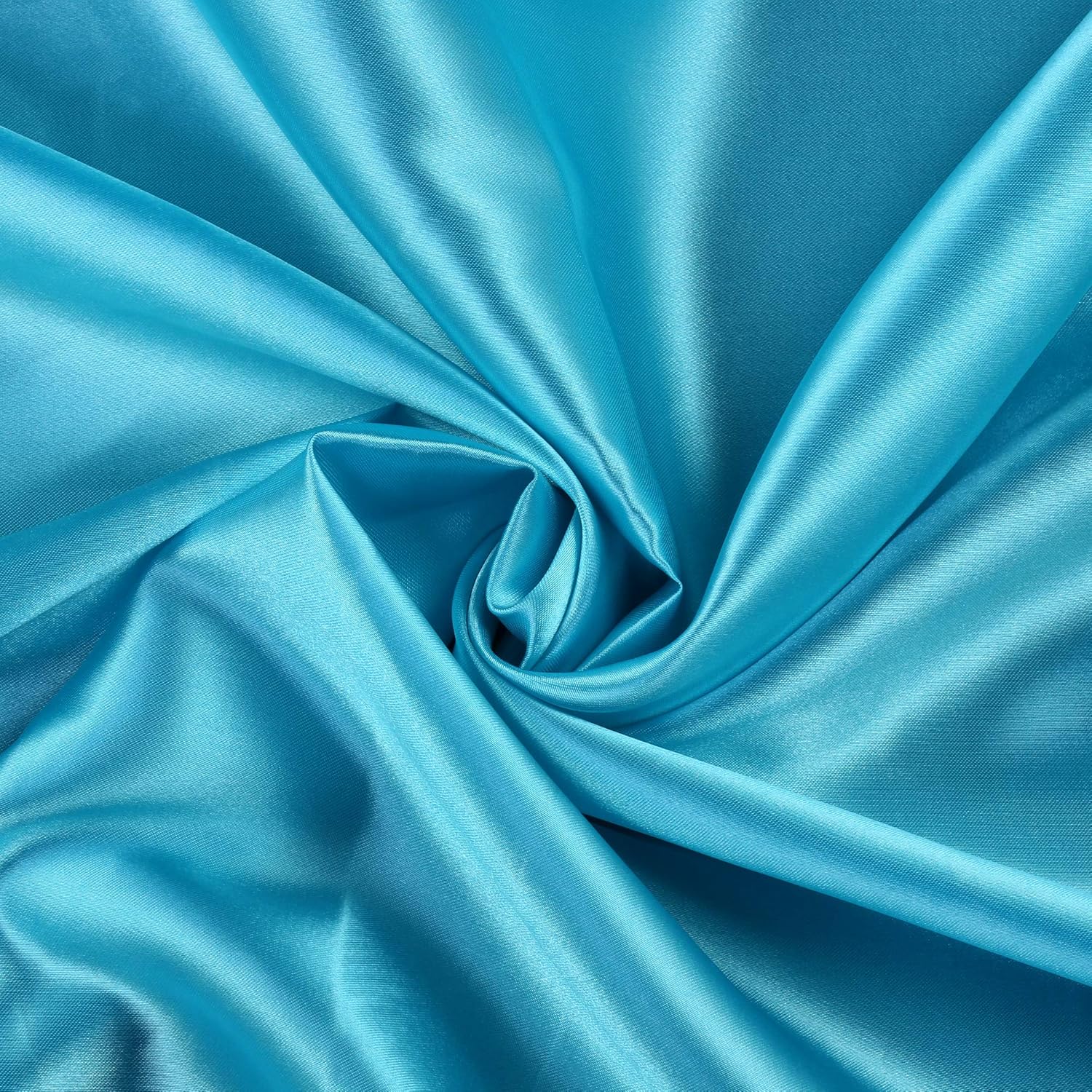 MDS Pack of 35 Yards Turquoise Charmeuse Satin Fabric for Events