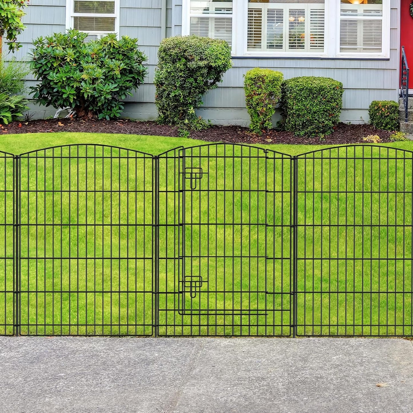 INJOPEXI Decorative Garden Fence 12 Panels 26ft Long 36in High