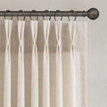 Pinch Pleated Linen Curtains 120 in 2-Panel Set - Soft Light Control