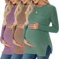 Women's Maternity Shirt Set of 3 for Trendy Pregnancy Looks